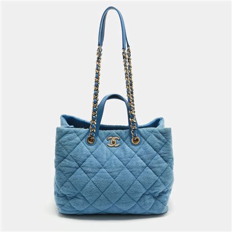 chanel terry cloth blue tank|2019 Medium Quilted Terry Cloth Coco Beach Flap crossbody .